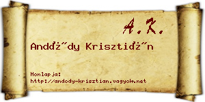 Andódy Krisztián névjegykártya