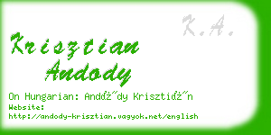 krisztian andody business card